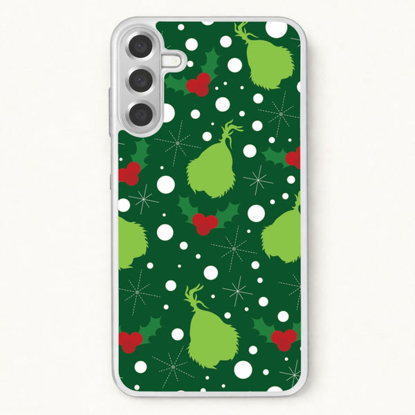 Green Creature Christmas Pattern Phone Case for Galaxy A37