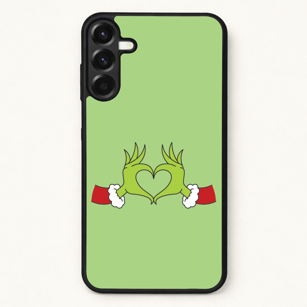 Christmas Green Heart Phone Case for Galaxy A57