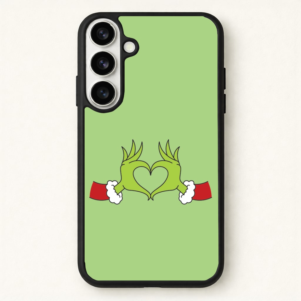 Christmas Green Heart Phone Case for Galaxy S26