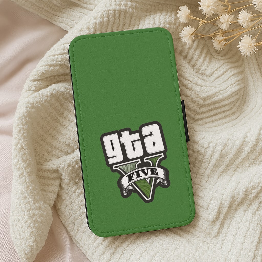 Green Five - Video Game Wallet Phone Case