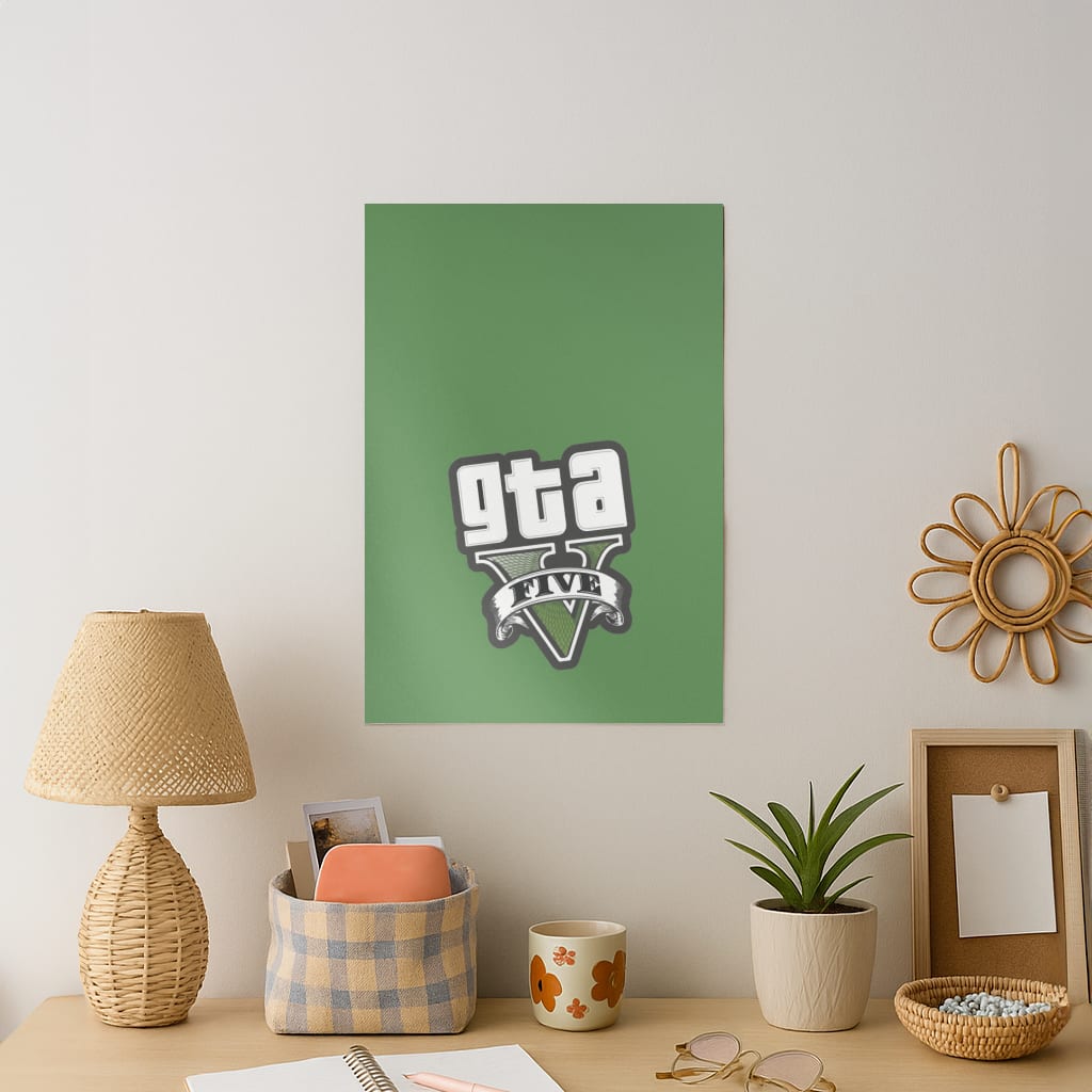Green Five - Video Game Art Print