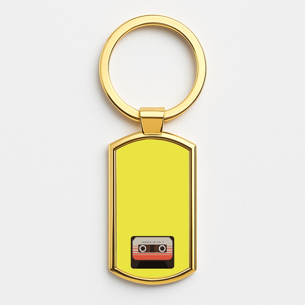 Awesome Mix Vol 2 - GOTG Gold Keyring