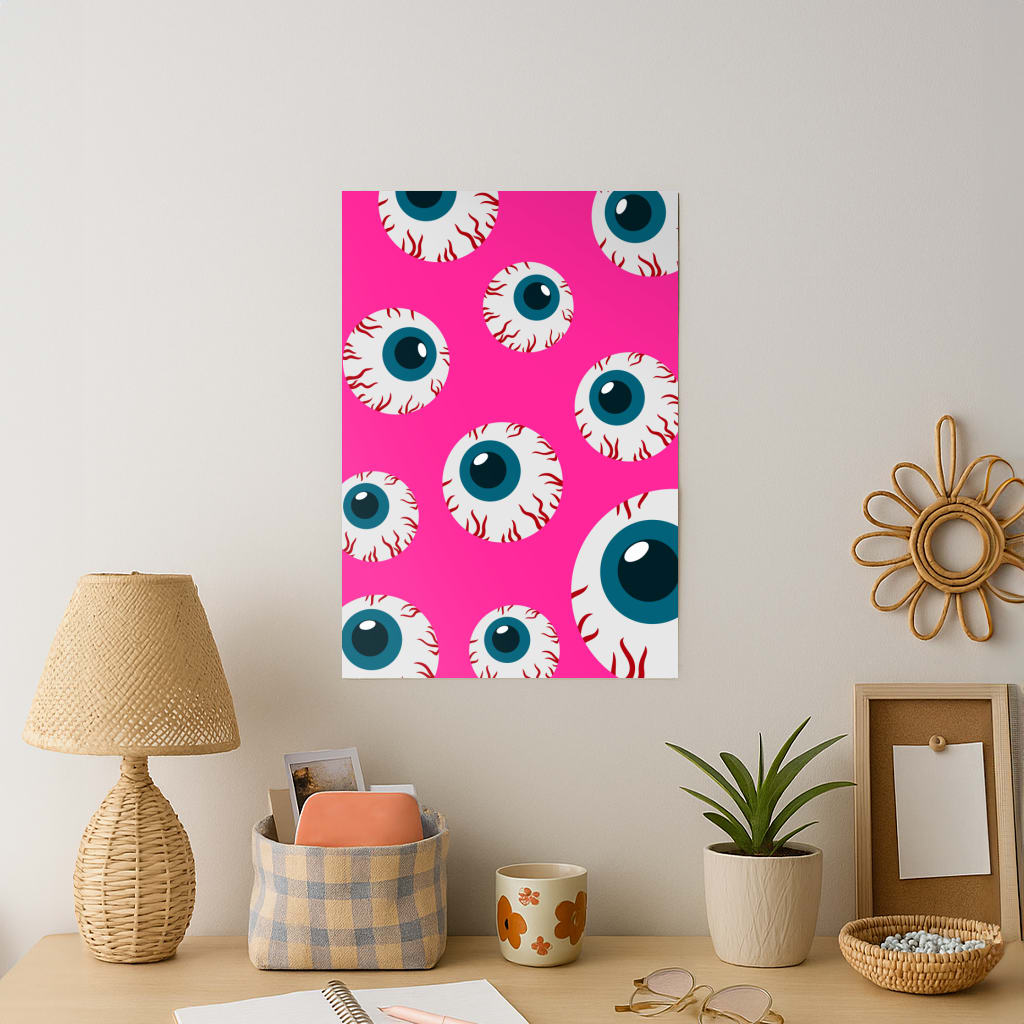 Spooky Eye Pattern Art Print