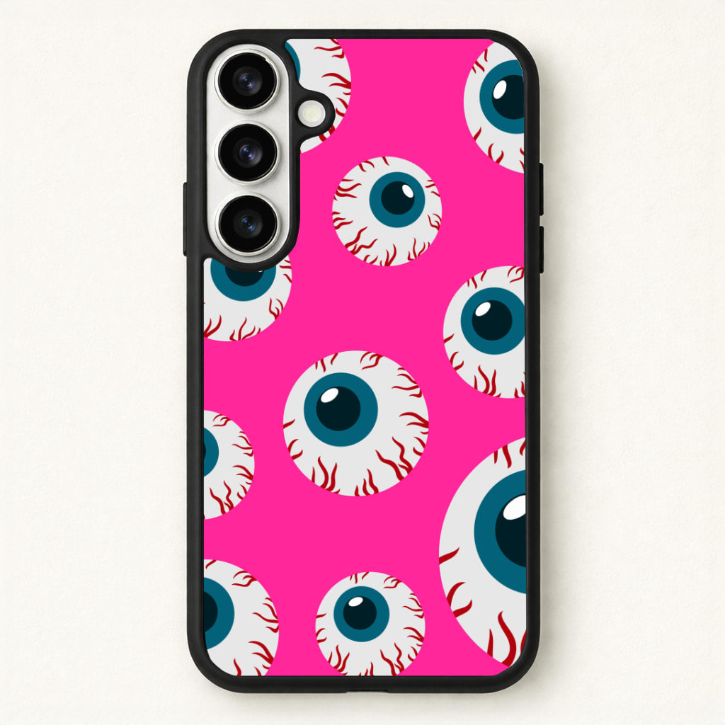 Spooky Eye Pattern Phone Case for Galaxy S26