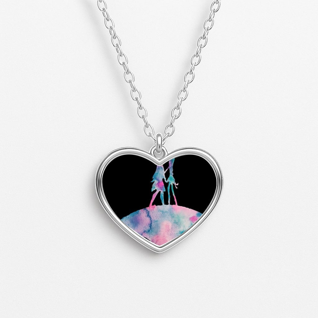 Watercolour TNBC Heart Necklace