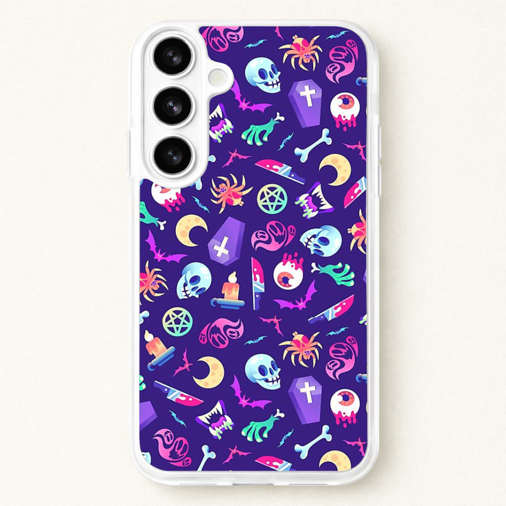 Horroriffic Halloween Pattern Phone Case for Galaxy S26
