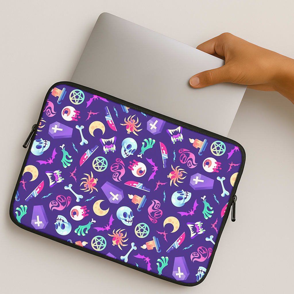 Horroriffic Halloween Pattern MacBook Case