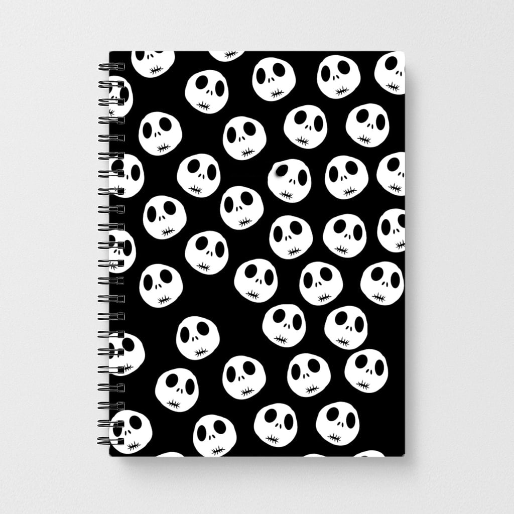 Jack Skellington Pattern - Nightmare Before Christmas Notebook - Fun Cases