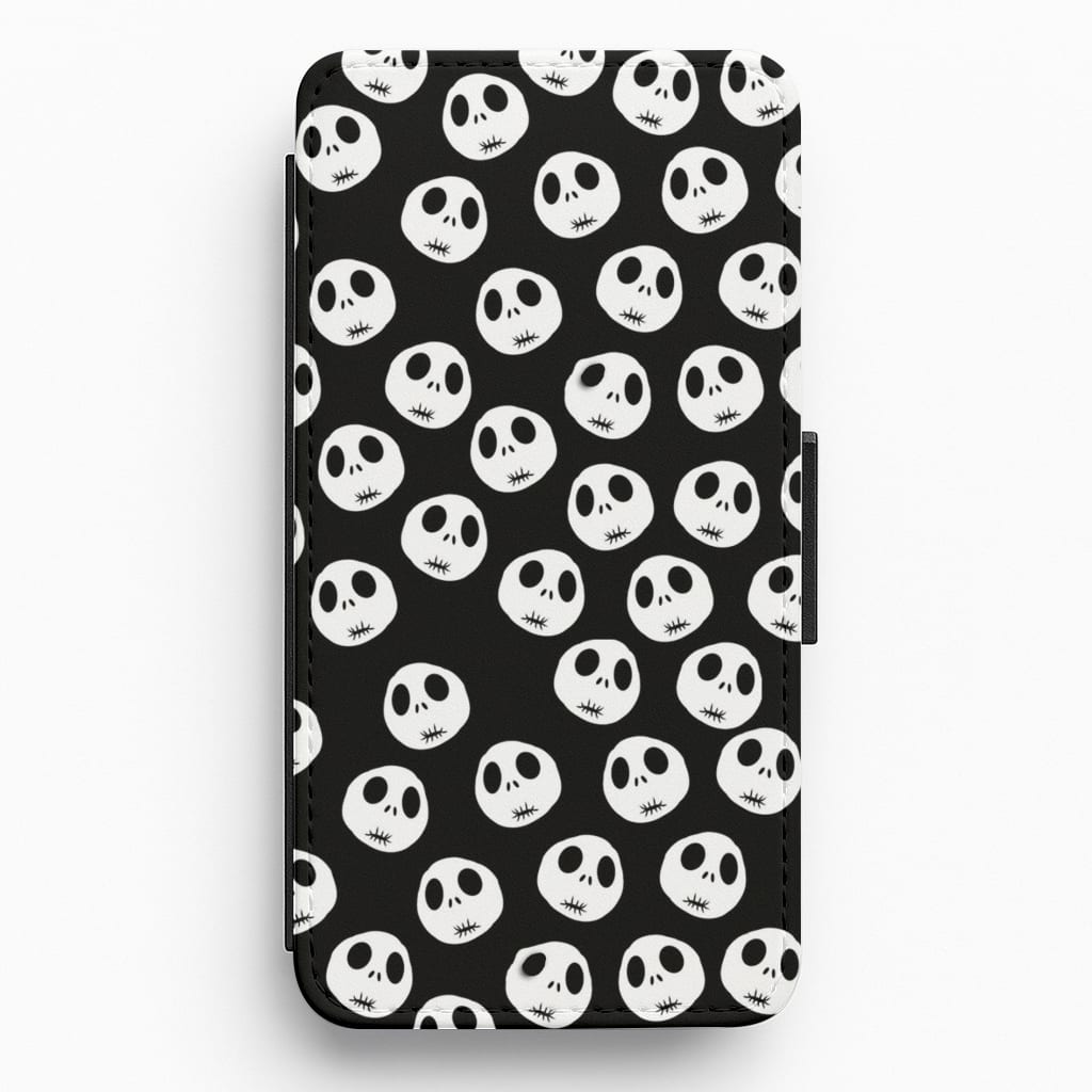 Jack Skellington Pattern - TNBC Flip / Wallet Phone Case