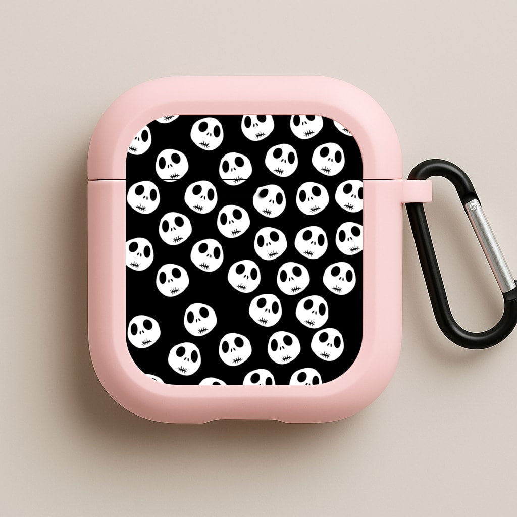 Jack Skellington Pattern - TNBC Pink AirPods Case