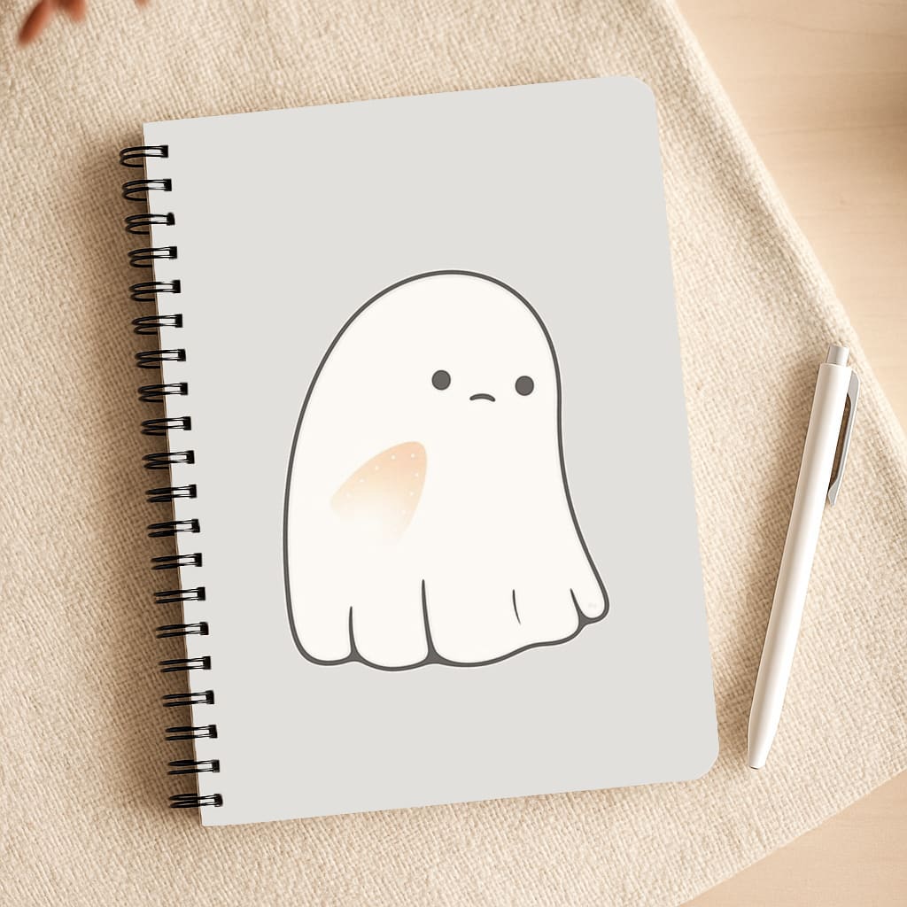 Sad Ghost Halloween Notepad