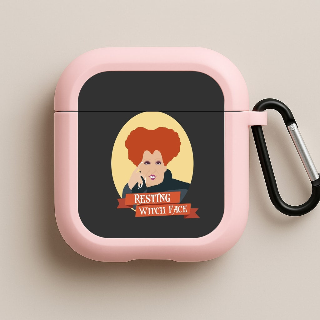 Resting Witch Face - Hocus Halloween Pink AirPods Case
