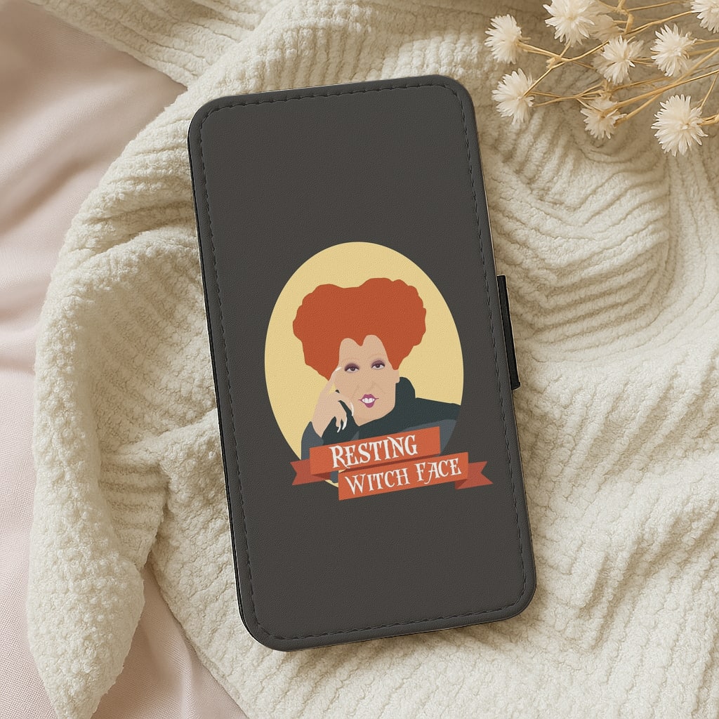 Resting Witch Face - Hocus Halloween Wallet Phone Case