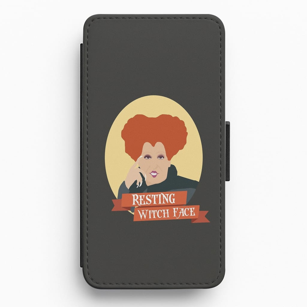 Resting Witch Face - Hocus Halloween Flip / Wallet Phone Case
