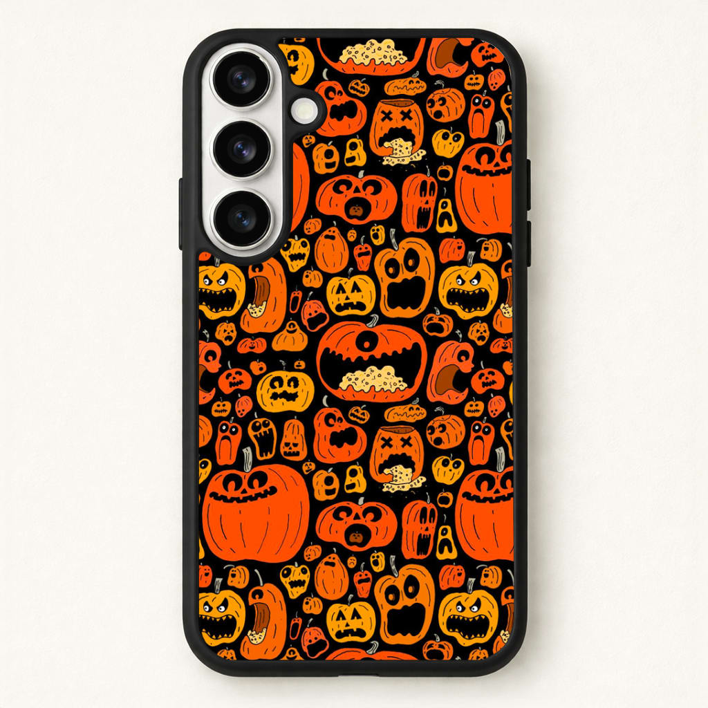 Scary Pumpkin Halloween Pattern Phone Case for Galaxy S26