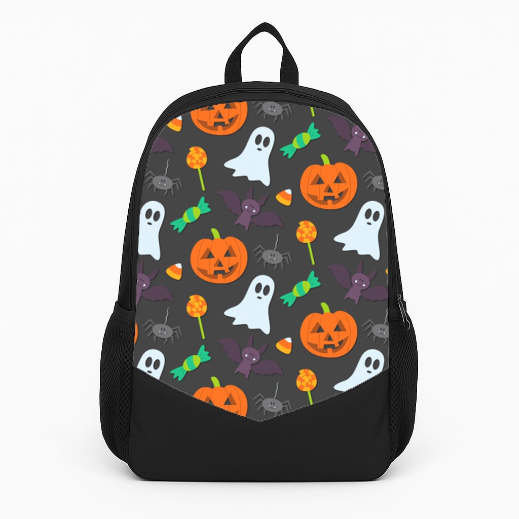 Colourful Halloween Pattern Large Backpack