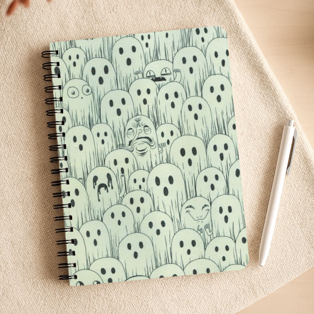 Droopy Ghost Pattern Notepad