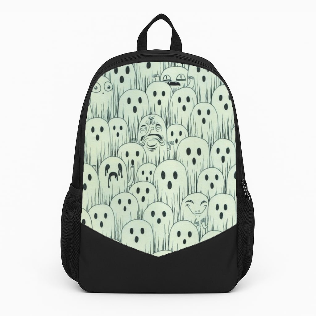 Droopy Ghost Pattern Large Backpack