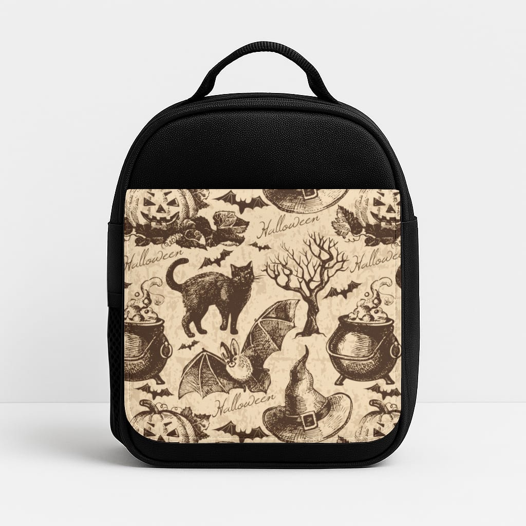 Vintage Halloween Pattern Insulated Lunchbox