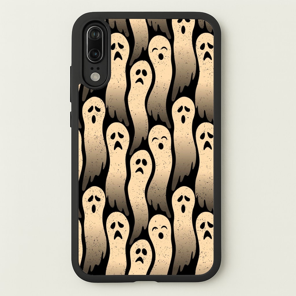 Vintage Wriggly Ghost Pattern Phone Case for Huawei P20 - HAL-040-P20