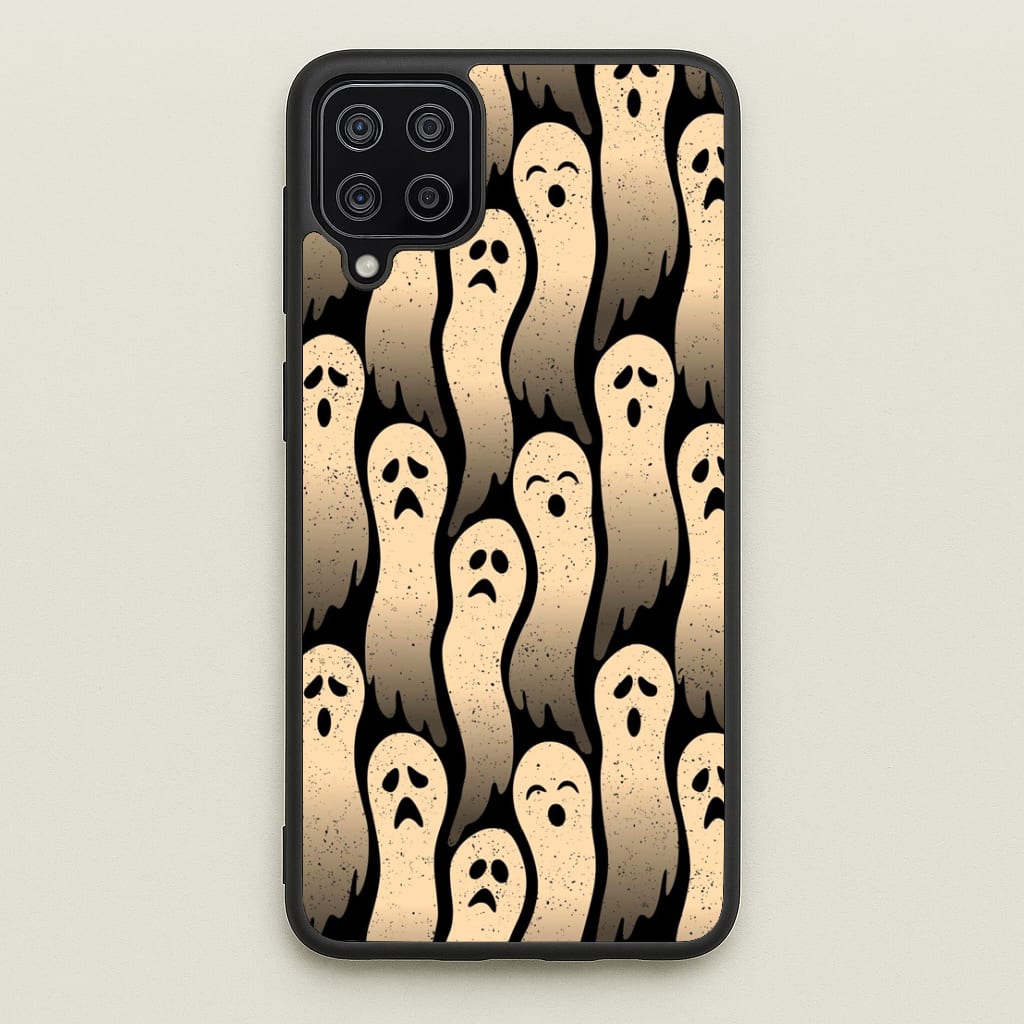 Vintage Wriggly Ghost Pattern Phone Case for Galaxy A12 - HAL-040-A12