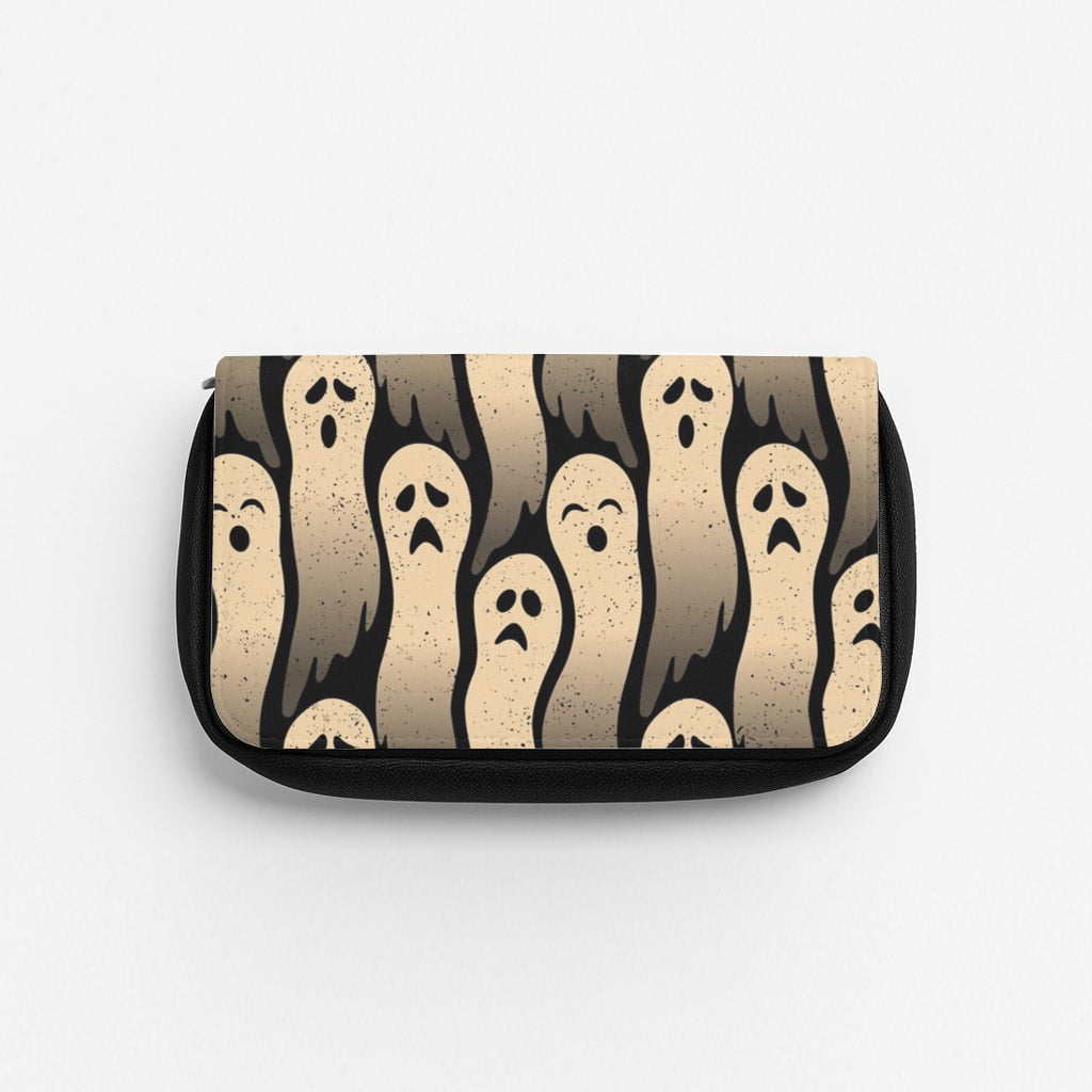 Vintage Wriggly Ghost Pattern Pencil Case