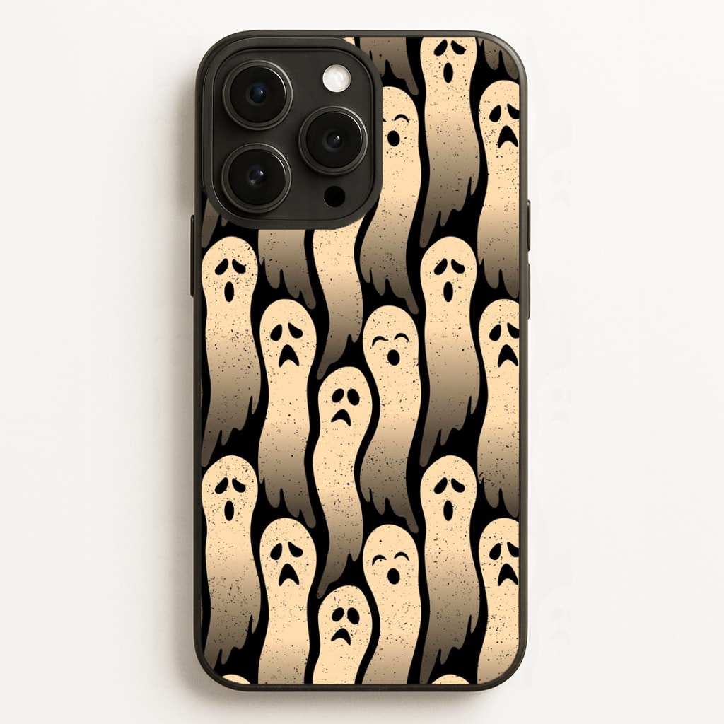 Vintage Wriggly Ghost Pattern Phone Case for iPhone 12 Pro Max - HAL-040-12ProMax