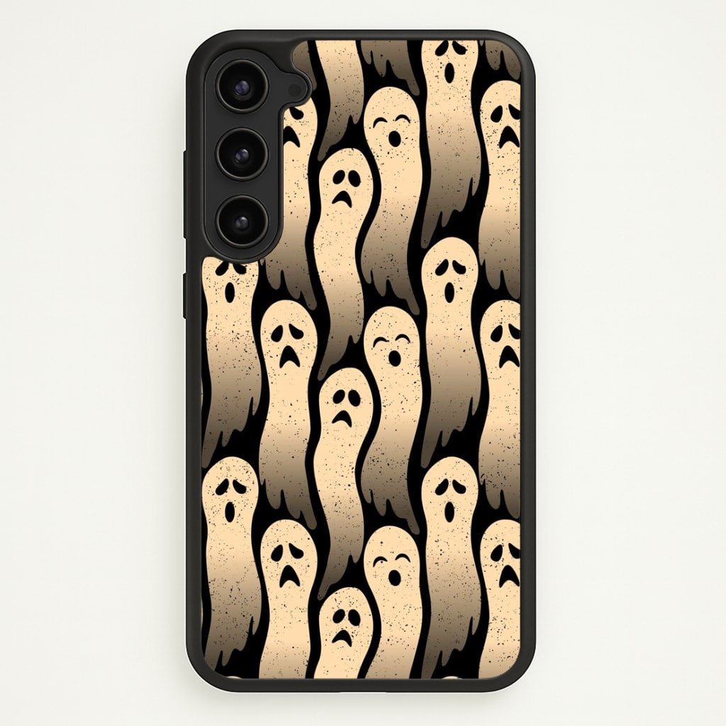 Vintage Wriggly Ghost Pattern Phone Case for Galaxy S23 Plus - HAL-040-S23+