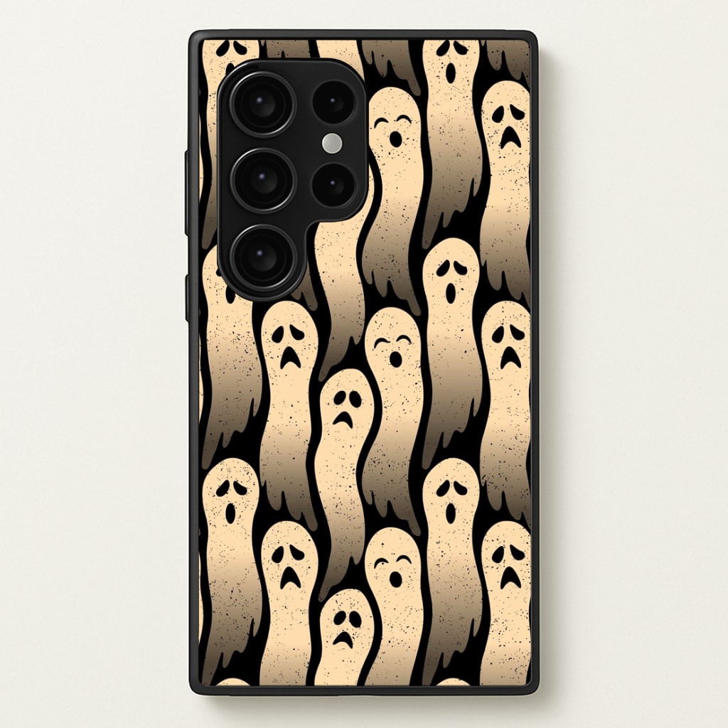 Vintage Wriggly Ghost Pattern Phone Case for Galaxy S24 Ultra - HAL-040-S24Ultra