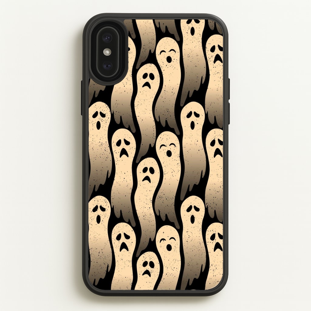 Vintage Wriggly Ghost Pattern Phone Case for iPhone XS Max - HAL-040-XSM