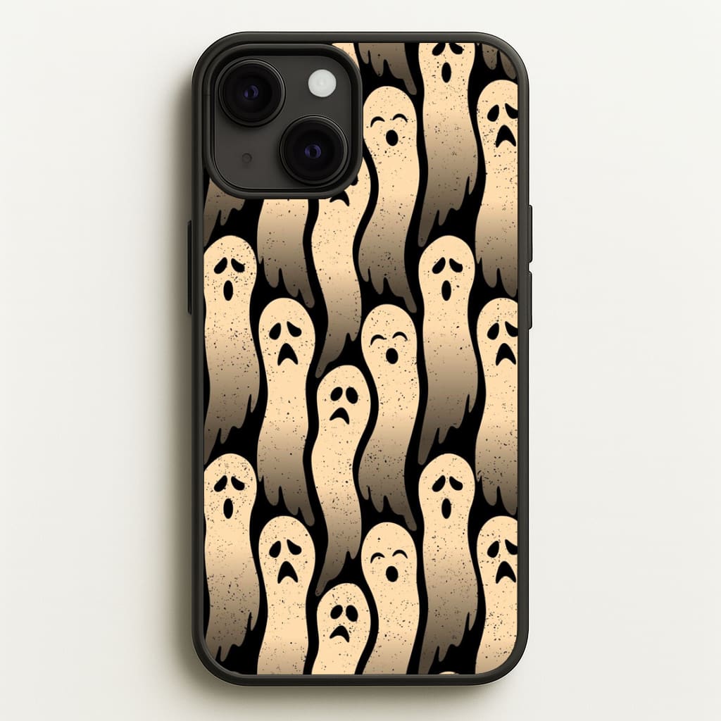 Vintage Wriggly Ghost Pattern Phone Case for iPhone 13 Mini - HAL-040-13Mini