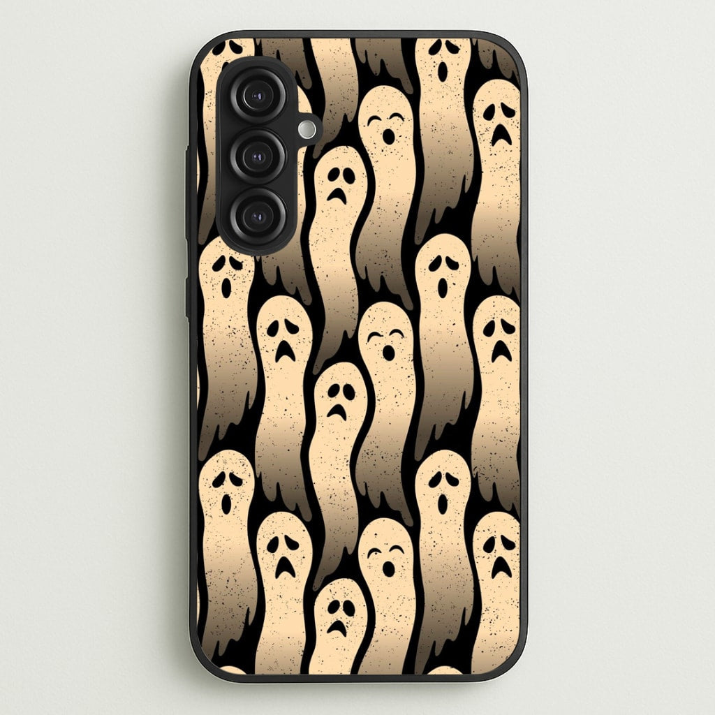 Vintage Wriggly Ghost Pattern Phone Case for Galaxy S23FE - HAL-040-S23FE