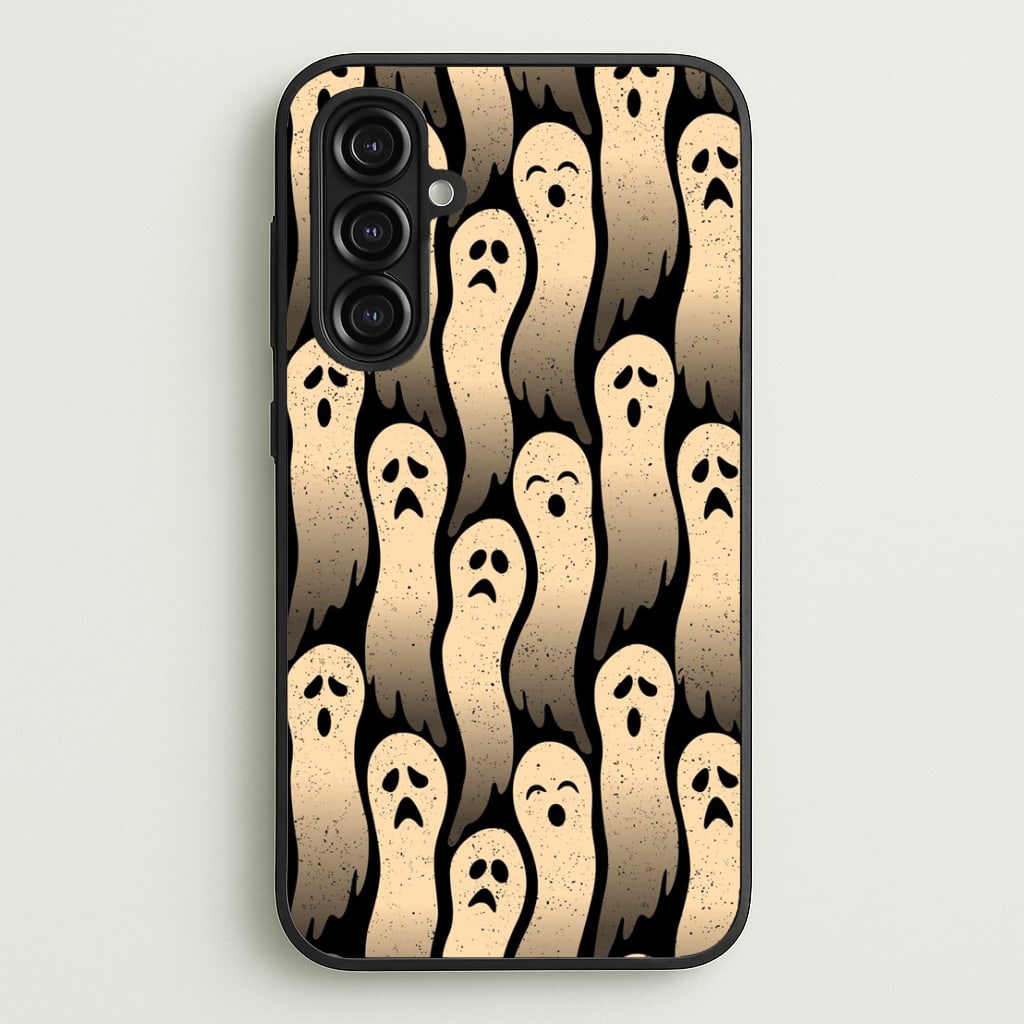 Vintage Wriggly Ghost Pattern Phone Case for Galaxy A16 - HAL-040-A16