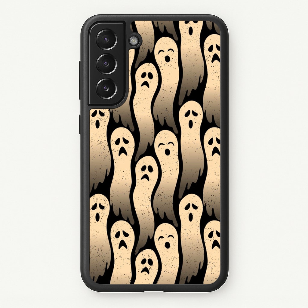 Vintage Wriggly Ghost Pattern Phone Case for Galaxy S21FE - HAL-040-S21FE