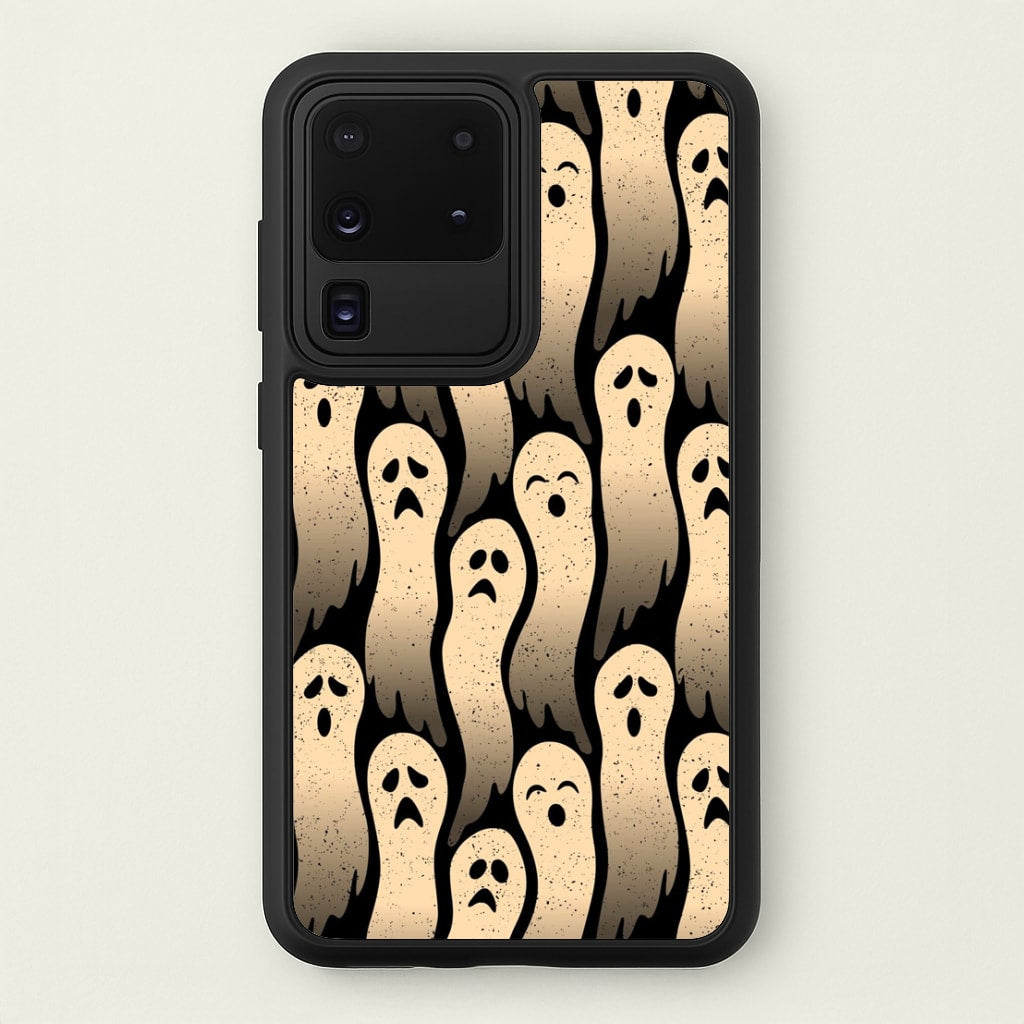 Vintage Wriggly Ghost Pattern Phone Case for Galaxy S20 Ultra - HAL-040-S20ULTRA