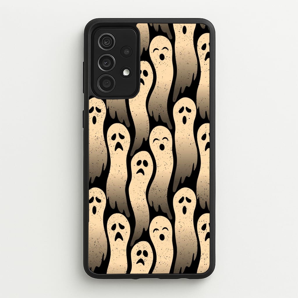 Vintage Wriggly Ghost Pattern Phone Case for Galaxy A52 / A52s - HAL-040-A52