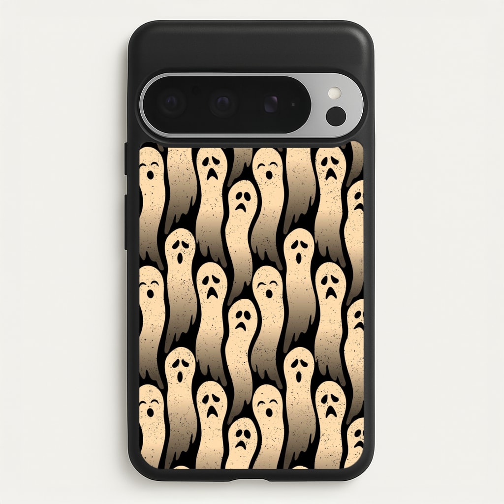 Vintage Wriggly Ghost Pattern Phone Case for Google Pixel 9 Pro XL - HAL-040-GP9ProXL