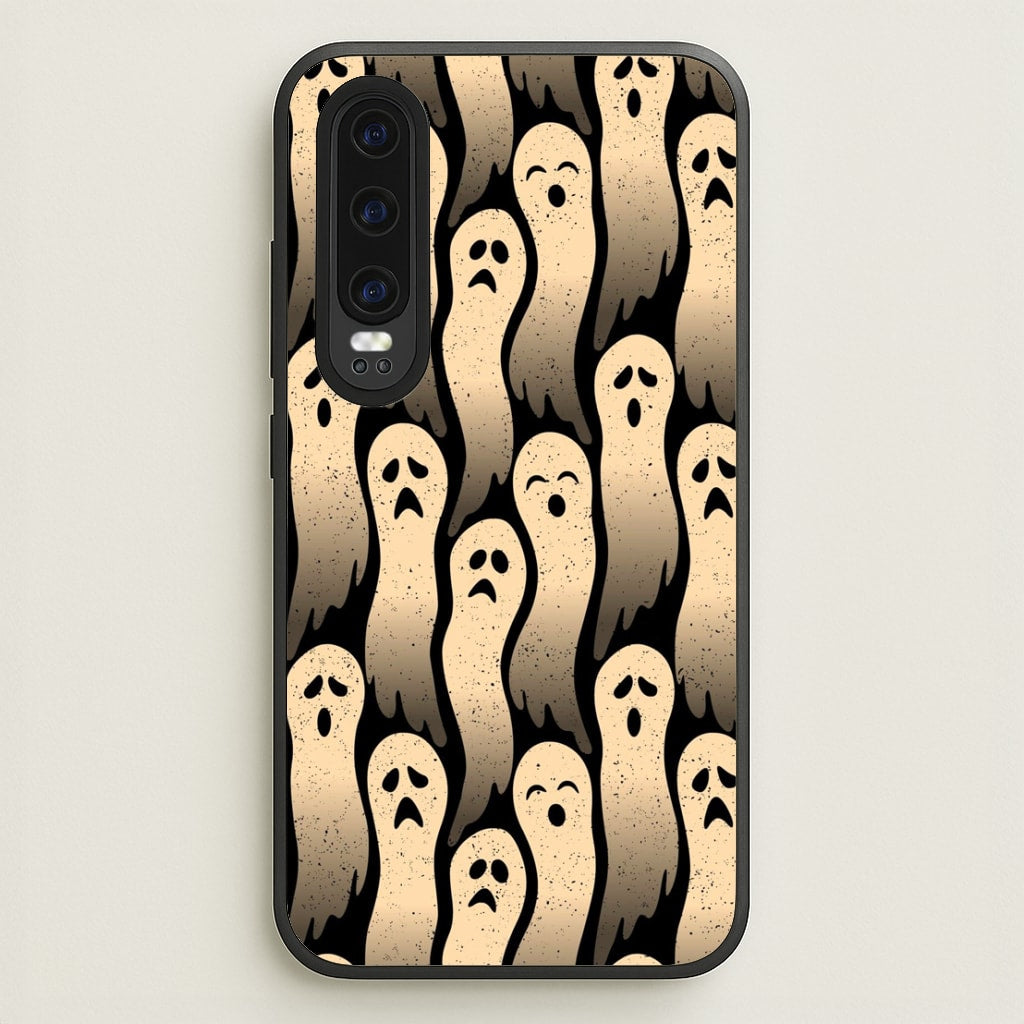 Vintage Wriggly Ghost Pattern Phone Case for Huawei P30 - HAL-040-P30
