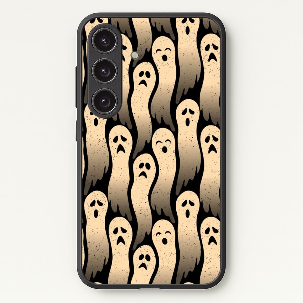 Vintage Wriggly Ghost Pattern Phone Case for Galaxy S25 - HAL-040-S25