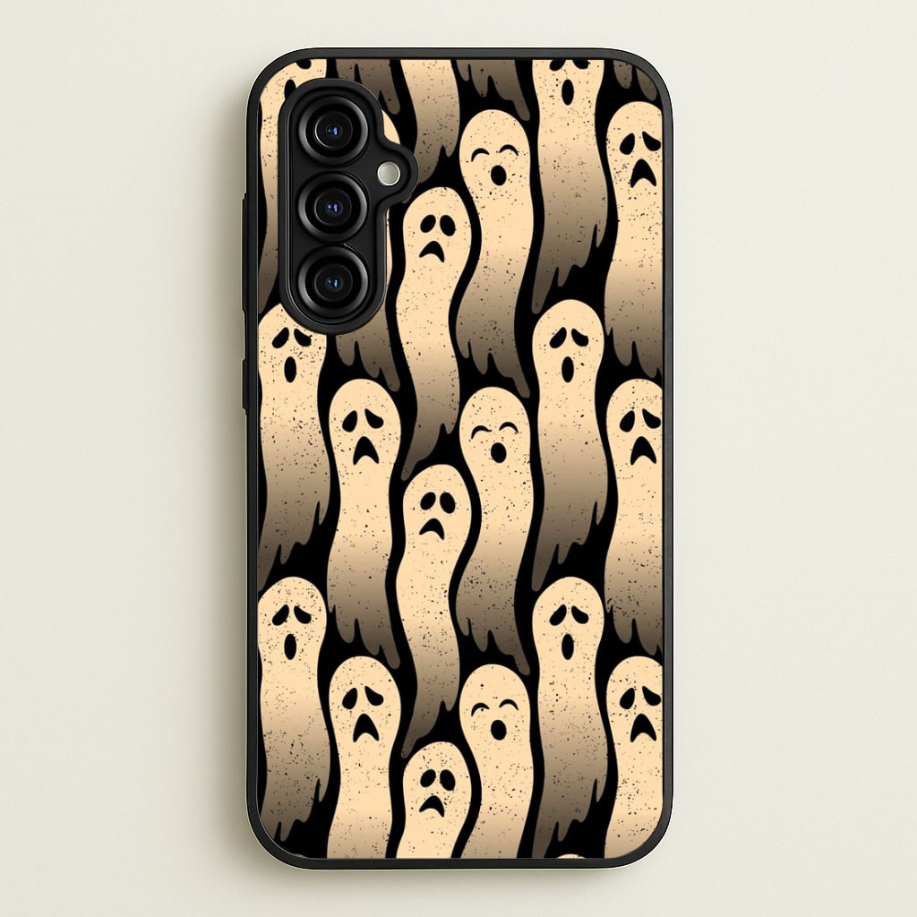 Vintage Wriggly Ghost Pattern Phone Case for Galaxy A54 - HAL-040-A54