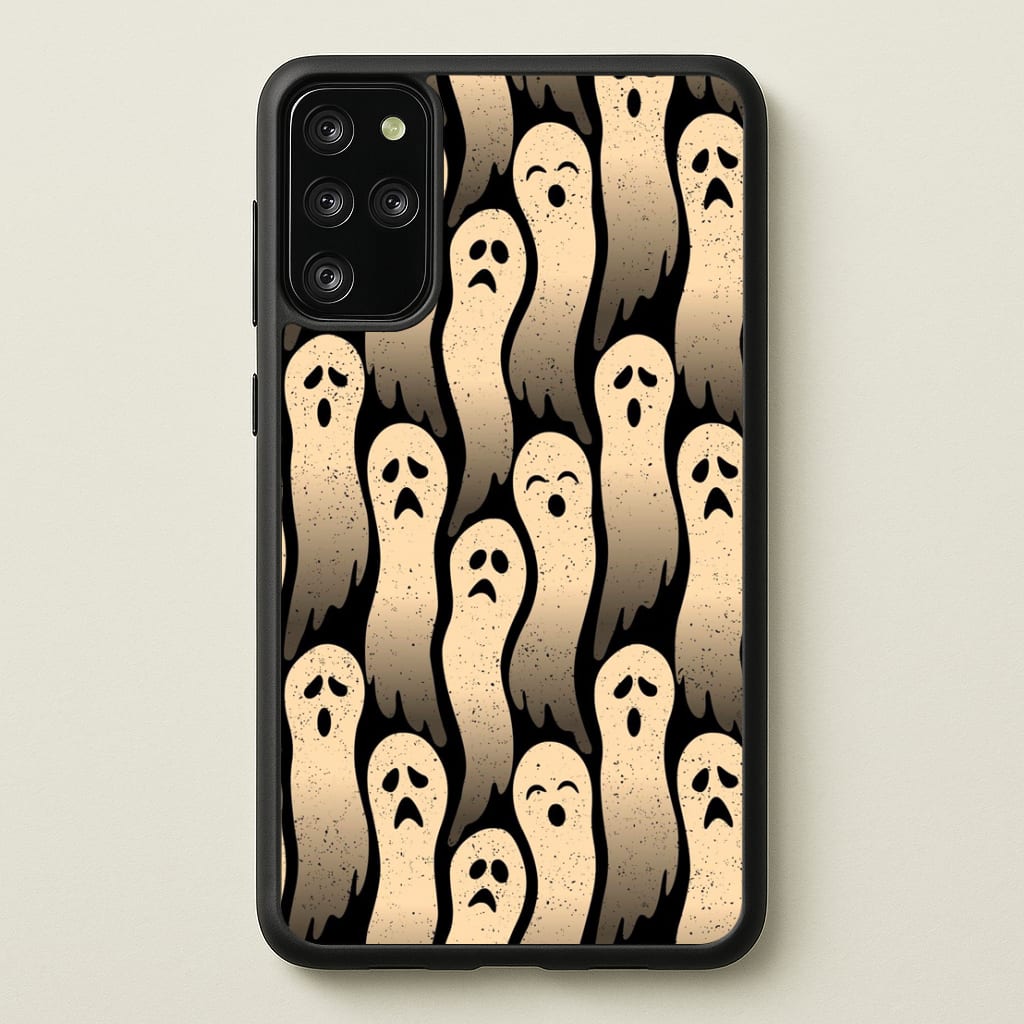 Vintage Wriggly Ghost Pattern Phone Case for Galaxy S20 Plus - HAL-040-S20+