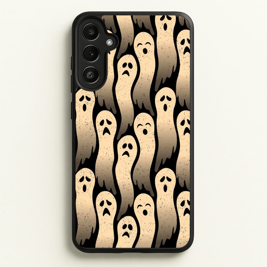 Vintage Wriggly Ghost Pattern Phone Case for Galaxy A36 - HAL-040-A36