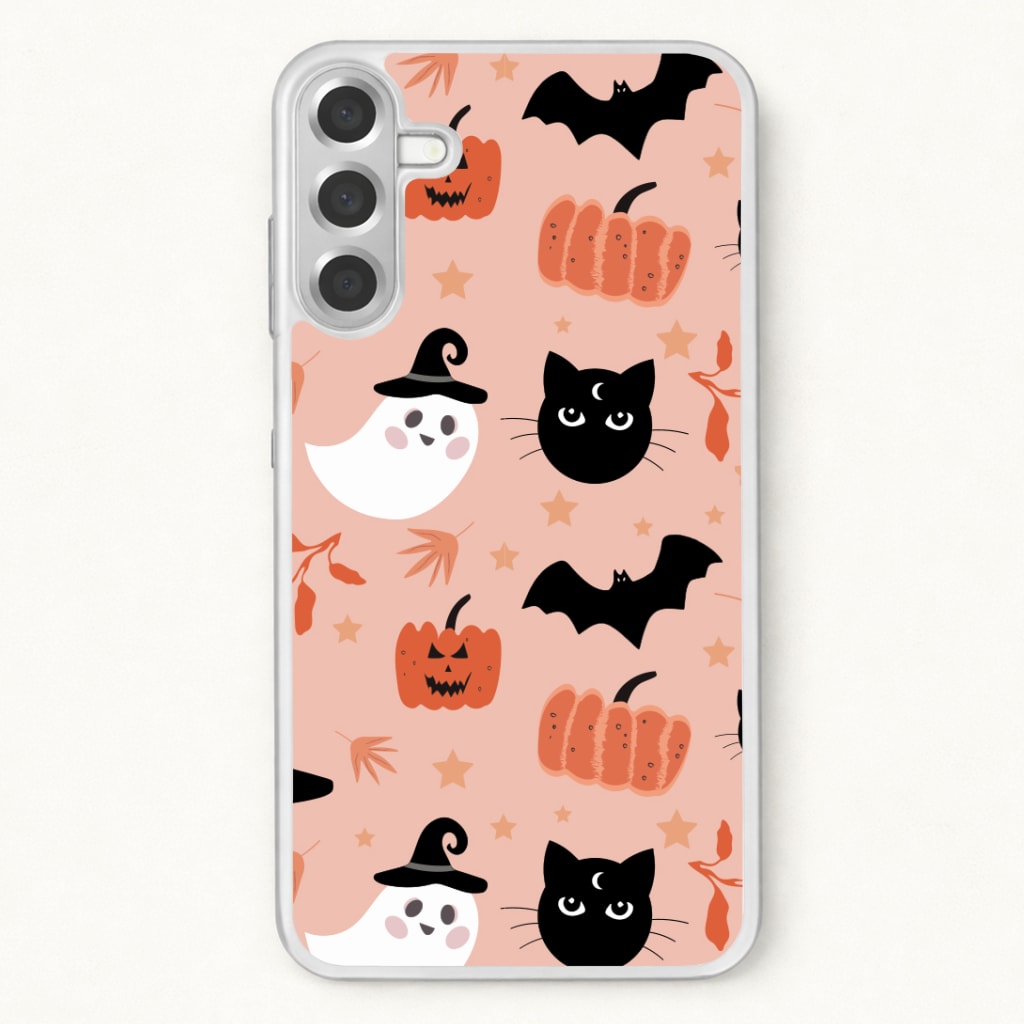 Pretty Pink Halloween Pattern Phone Case for Galaxy A57