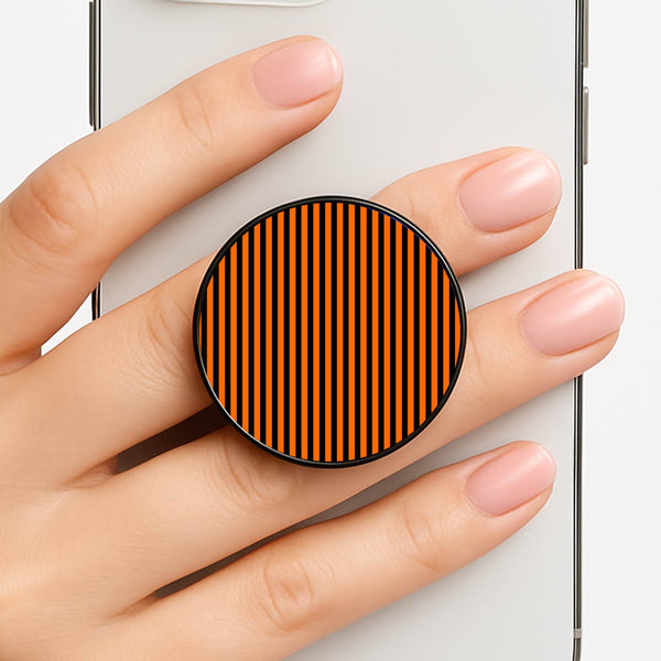 Orange & Black Stripe Phone Grip