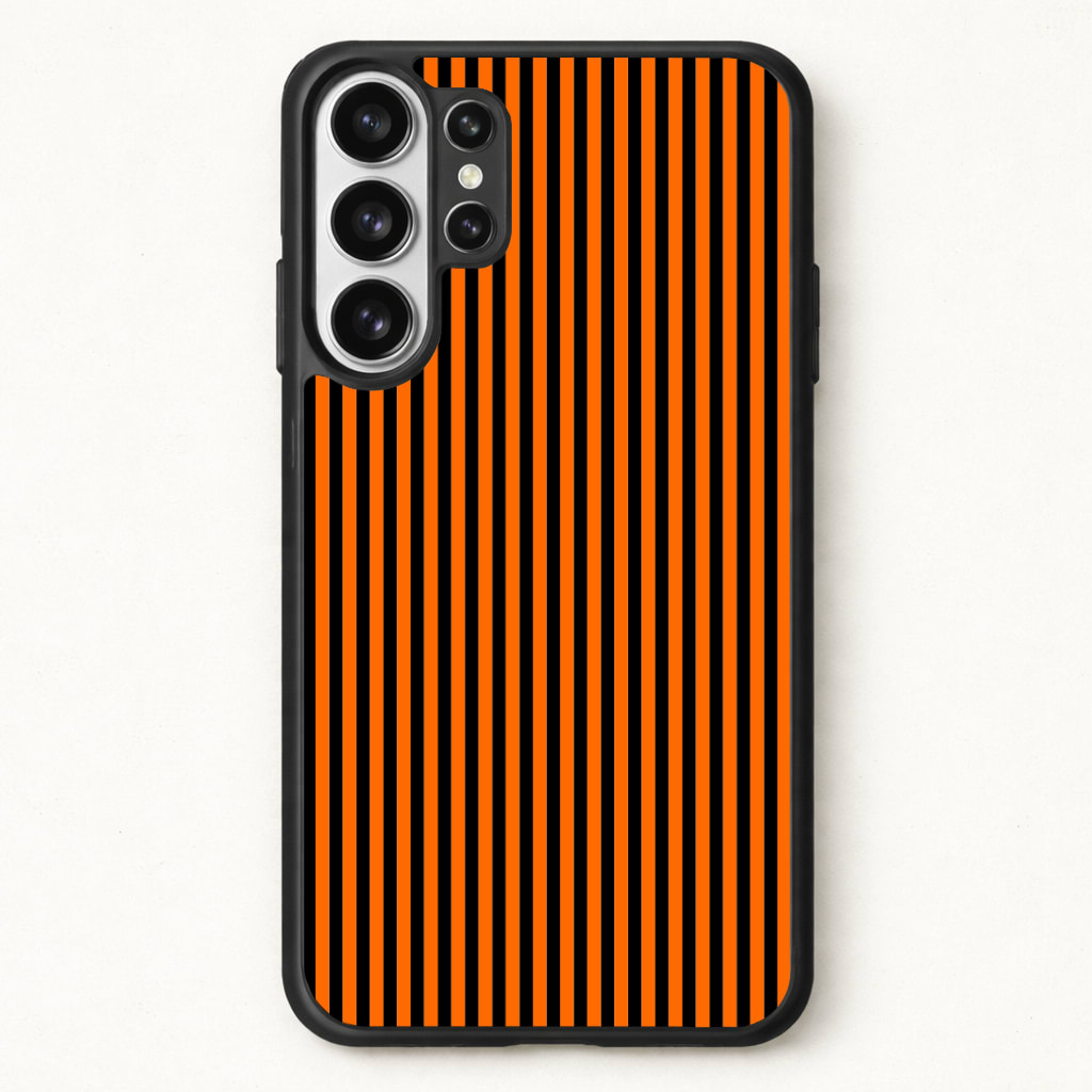 Orange & Black Stripe Phone Case for Galaxy S26 Ultra
