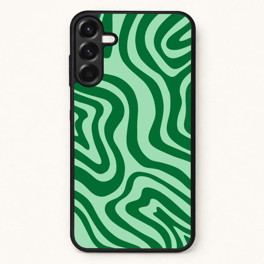 Green Abstract Halloween Phone Case for Galaxy A57