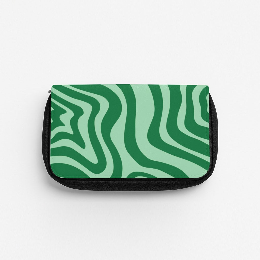 Green Abstract Halloween Pencil Case