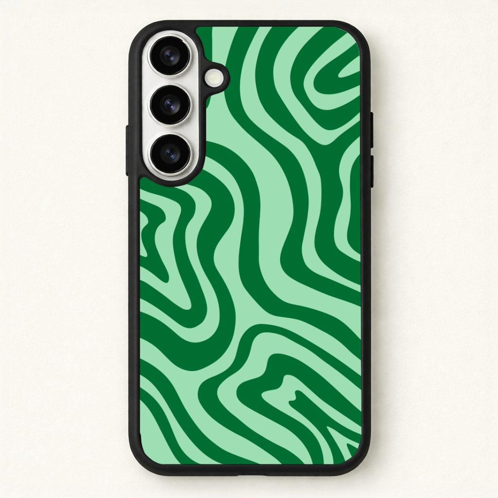 Green Abstract Halloween Phone Case for Galaxy S26