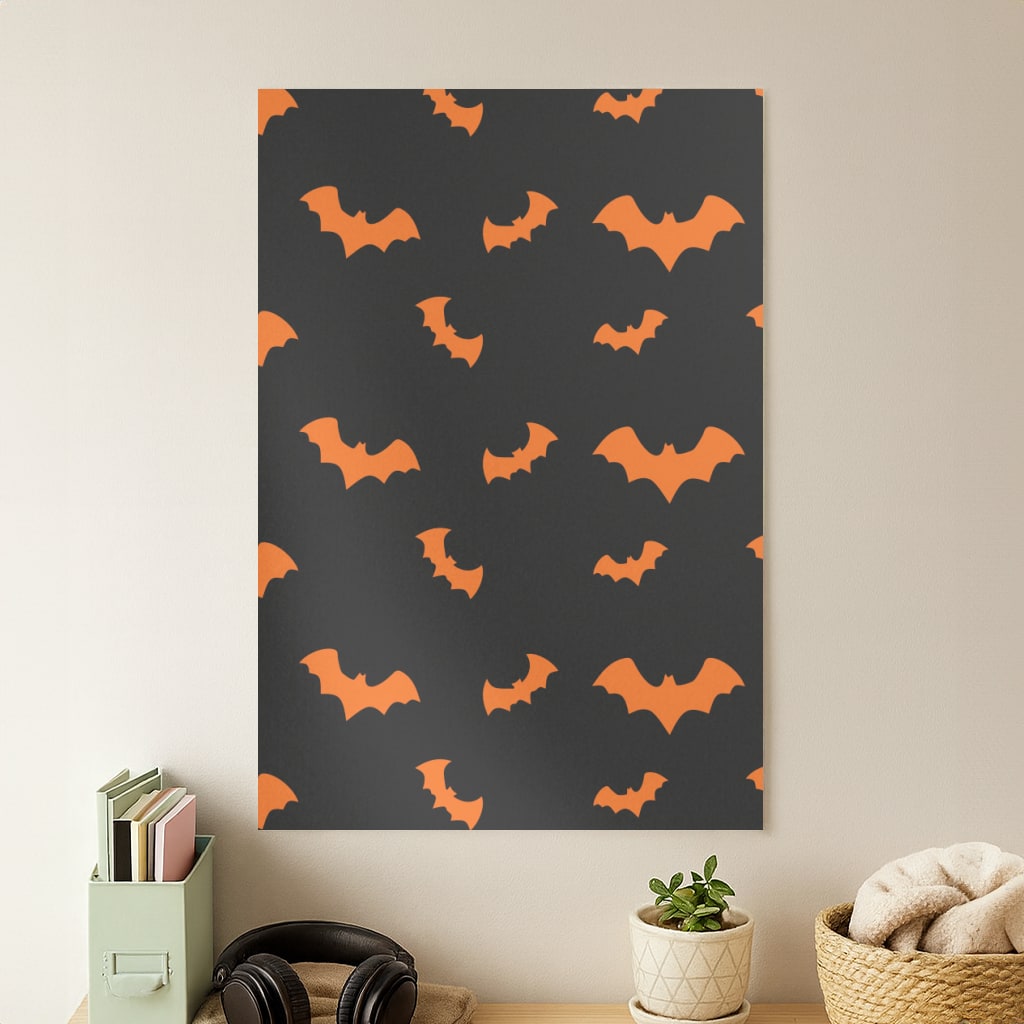 Orange Bat Poster