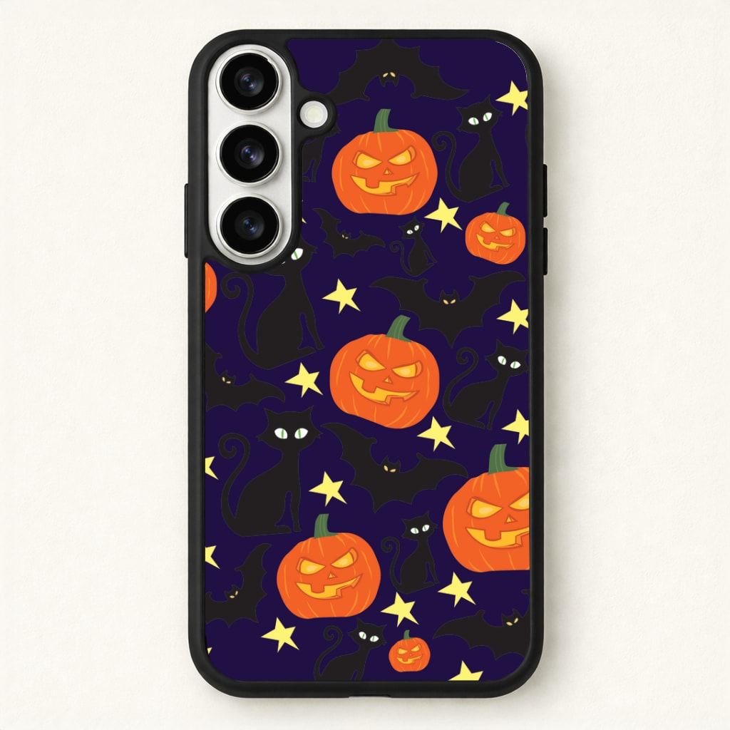 Pumpkin And Cats - Halloween Phone Case for Galaxy S26